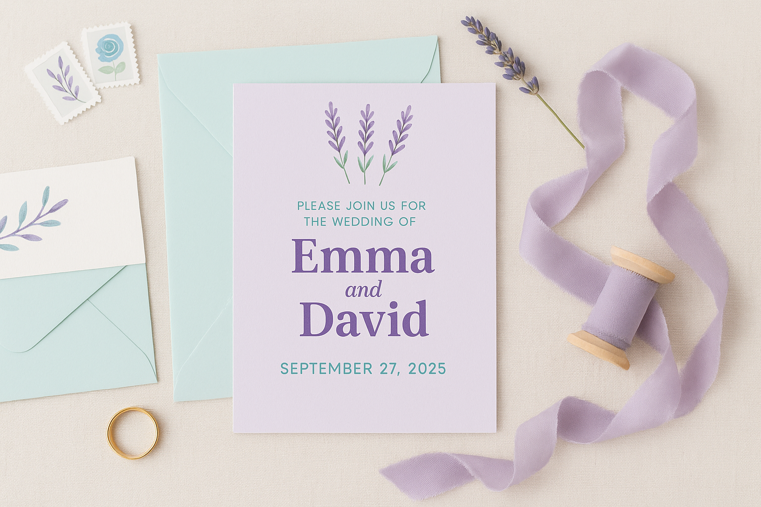 Invitación Floral Minimal